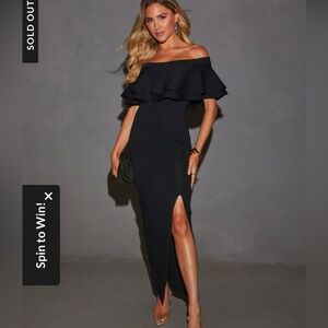 VICI Timeless Beauty Ruffle Off The Shoulder Maxi Dress